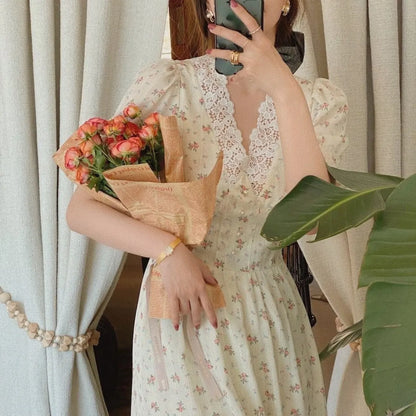 Vintage Floral Dress for Women