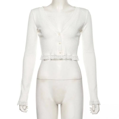 Vintage Gothic Lace Black Cardigan