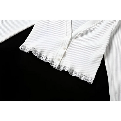 Vintage Gothic Lace Black Cardigan