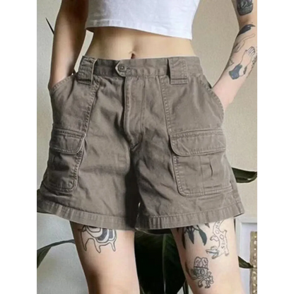 Vintage Y2K Cargo Shorts – Harajuku Streetwear Retro Denim