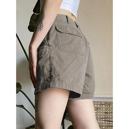 Vintage Y2K Cargo Shorts – Harajuku Streetwear Retro Denim