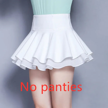 White Flared Kawaii Skater Skirt – High Waist Mini for Summer Looks