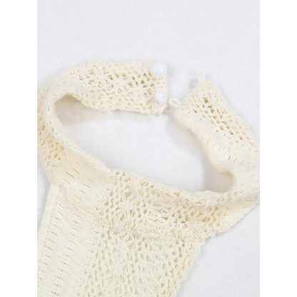 White Lace Turtleneck Dress: Sexy Slim Fit with Tassel Sleeves