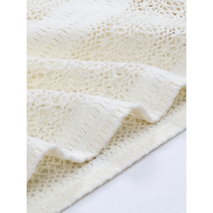 White Lace Turtleneck Dress: Sexy Slim Fit with Tassel Sleeves