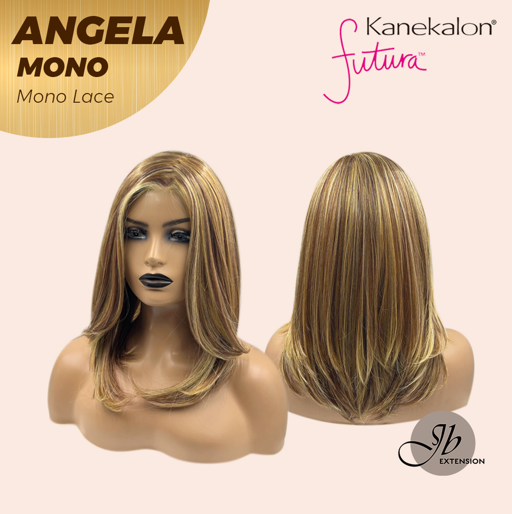 HOT OF SEASON -JBEXTENSION ANGELA MONO Monofilament Handmade Wig 6X5 Full Monofilament Hand Tied Top Wig 16 Inches Crème Caramel Mono Lace Wig With Anti-slip Silicone Strips Glueless Wig ANGELA MONO【BENDY EAR TABS】
