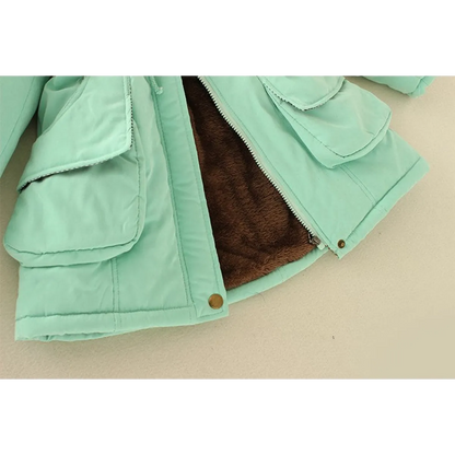 Women's Winter Cotton Jacket - Hooded Slim Fit Warm Parka