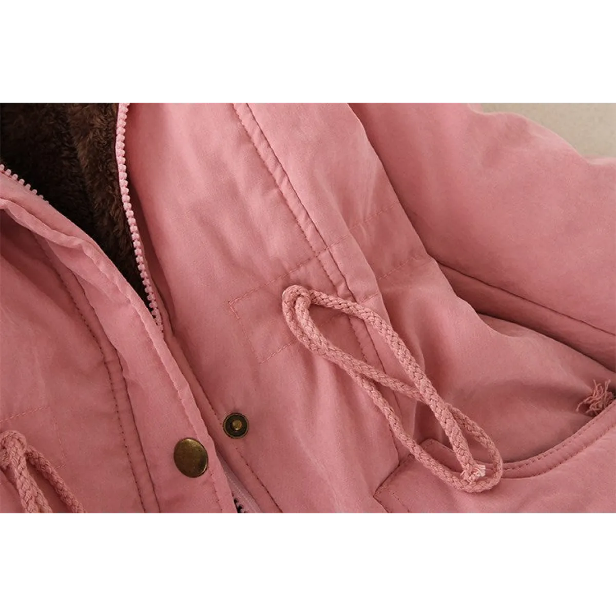 Women's Winter Cotton Jacket - Hooded Slim Fit Warm Parka