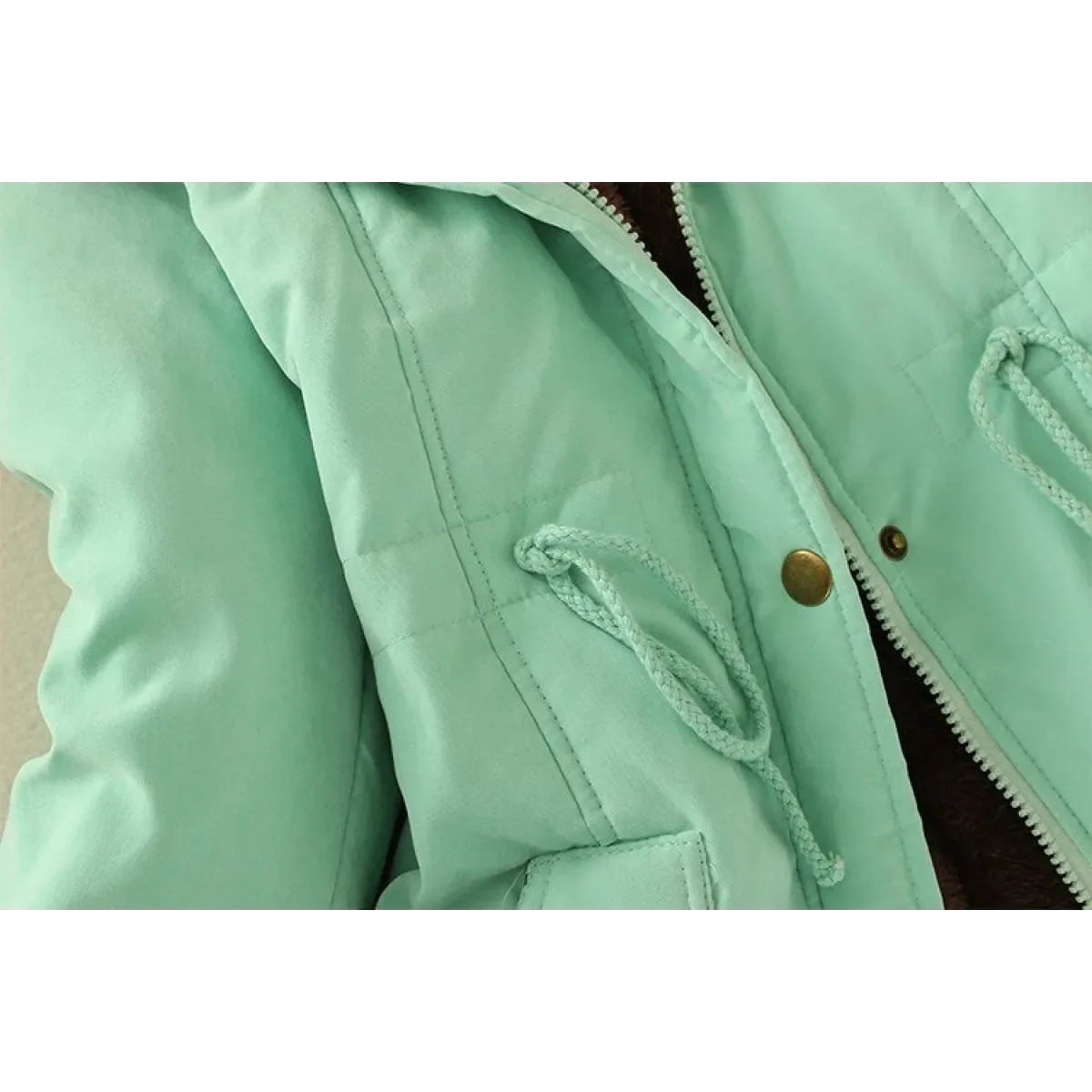 Women's Winter Cotton Jacket - Hooded Slim Fit Warm Parka