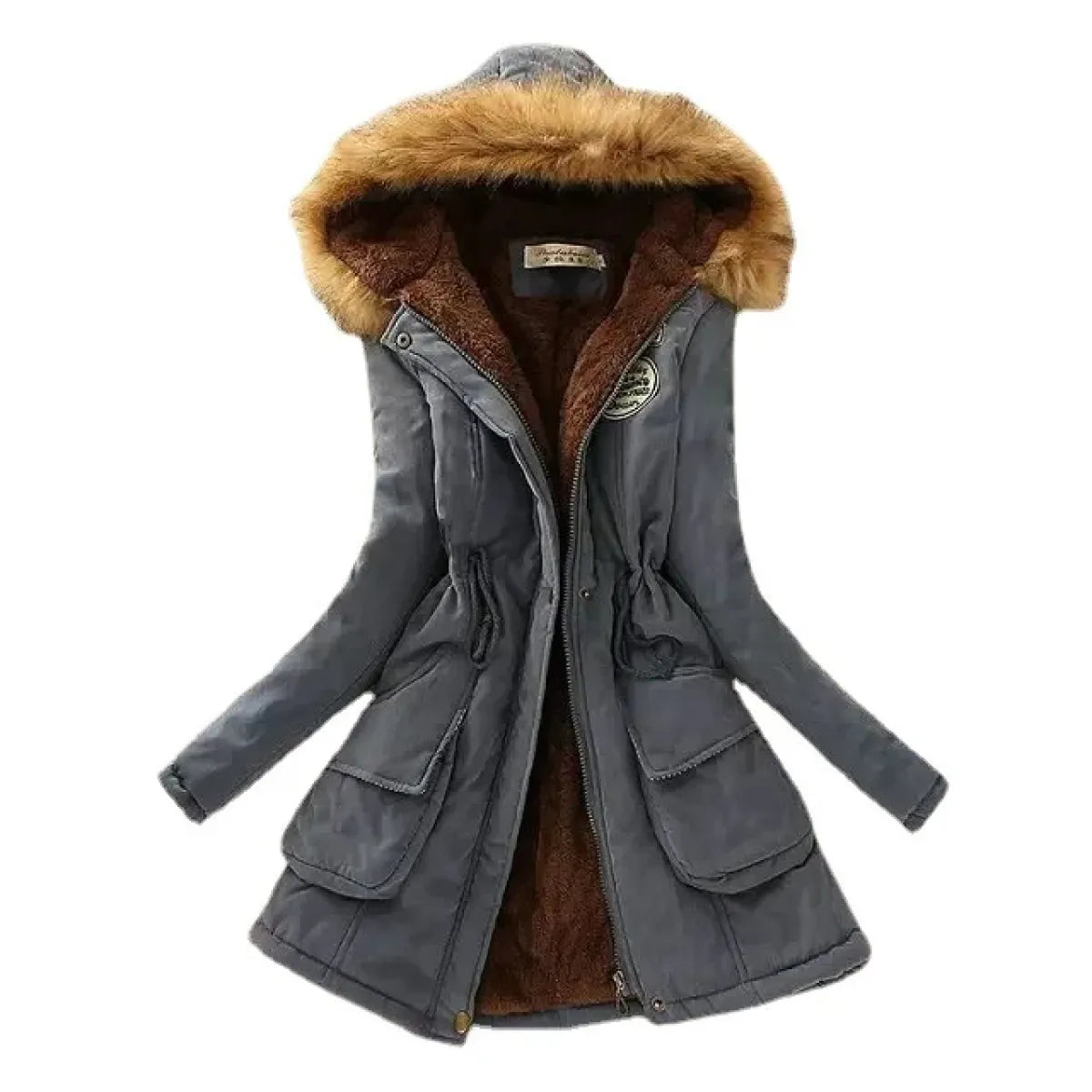 Women's Winter Cotton Jacket - Hooded Slim Fit Warm Parka