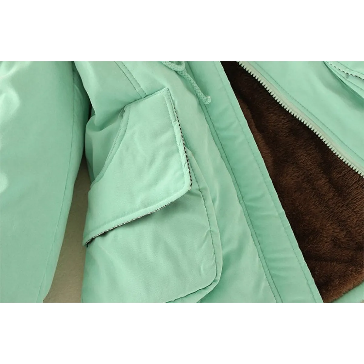 Women's Winter Cotton Jacket - Hooded Slim Fit Warm Parka