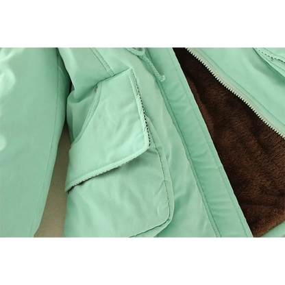 Women's Winter Cotton Jacket - Hooded Slim Fit Warm Parka