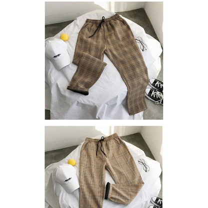 Women Streetwear Plaid Pants