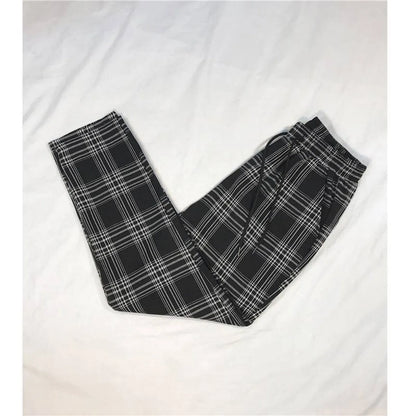 Women Streetwear Plaid Pants