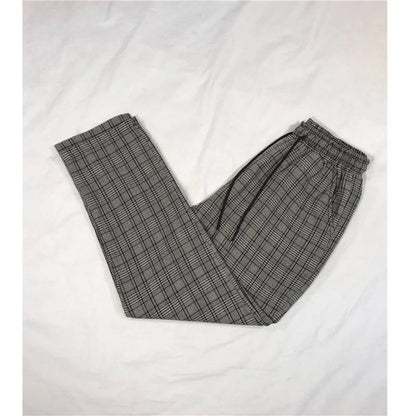 Women Streetwear Plaid Pants
