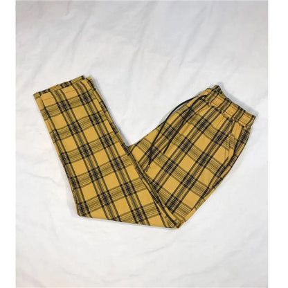 Women Streetwear Plaid Pants