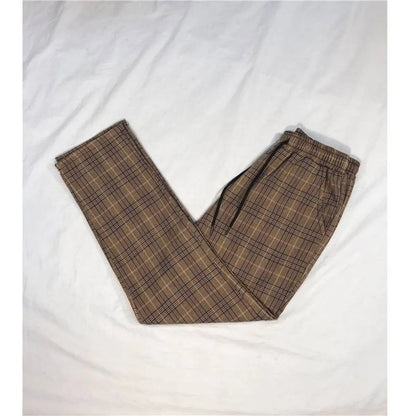Women Streetwear Plaid Pants