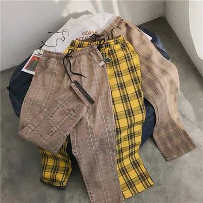 Women Streetwear Plaid Pants