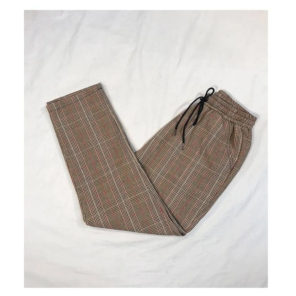 Women Streetwear Plaid Pants