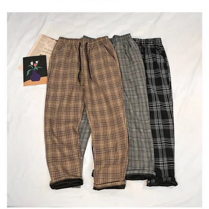 Women Streetwear Plaid Pants