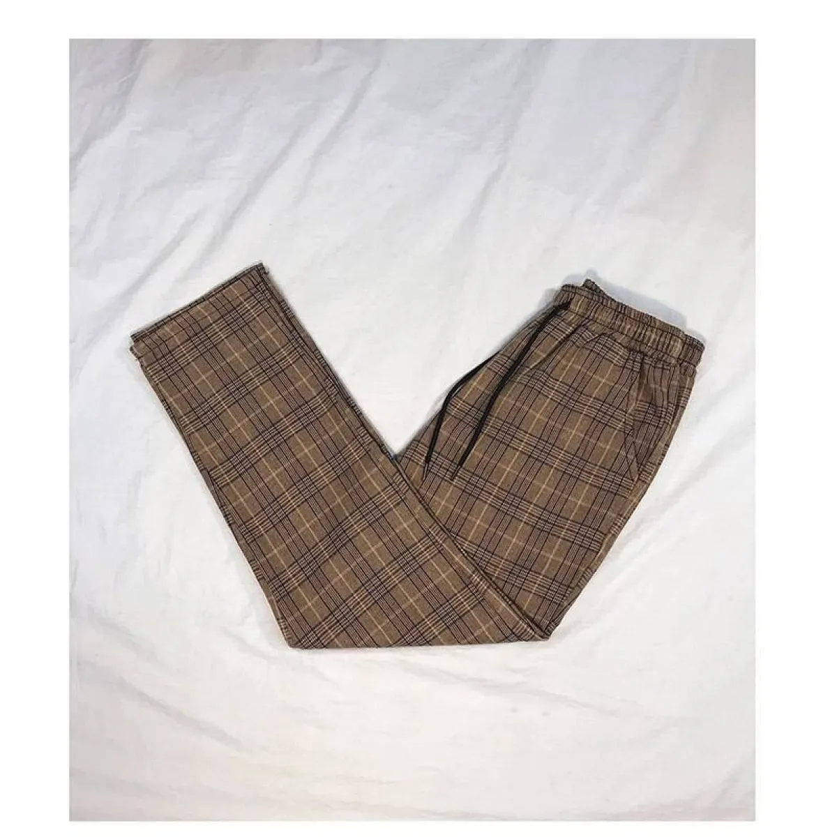Women Streetwear Plaid Pants