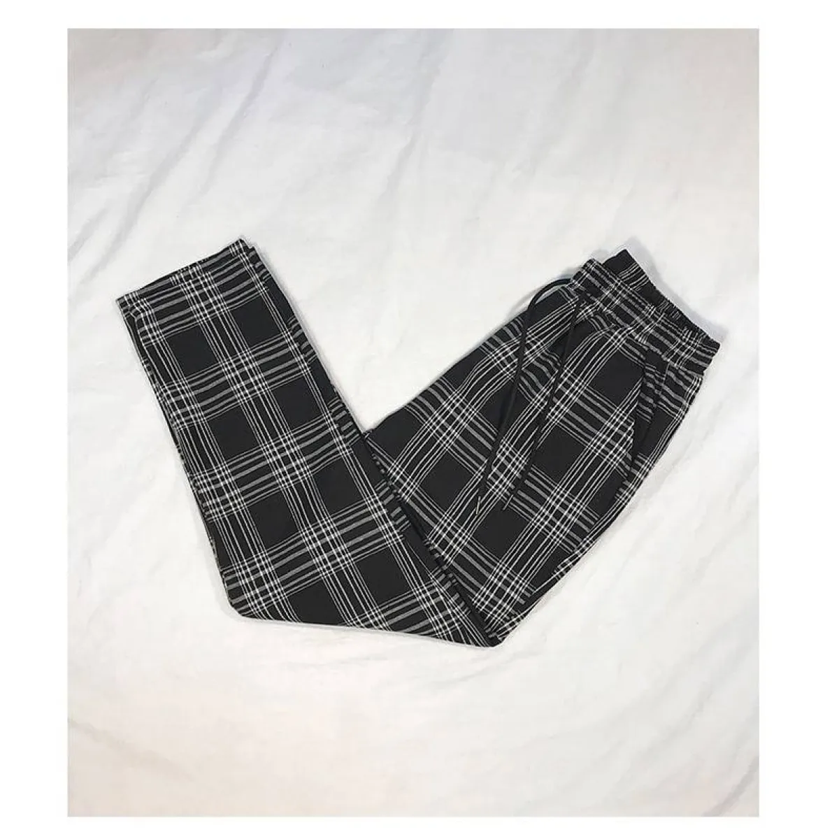 Women Streetwear Plaid Pants