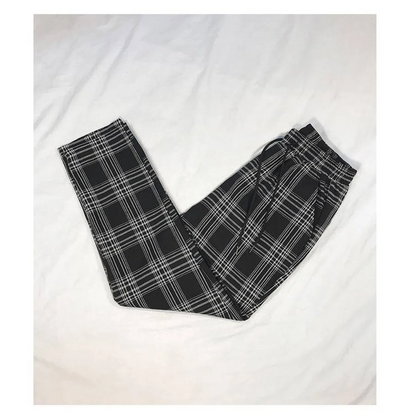 Women Streetwear Plaid Pants