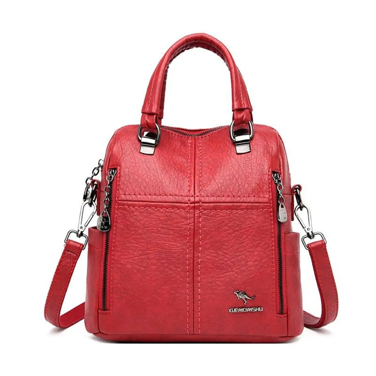 Women's Leather Shoulder Backpack