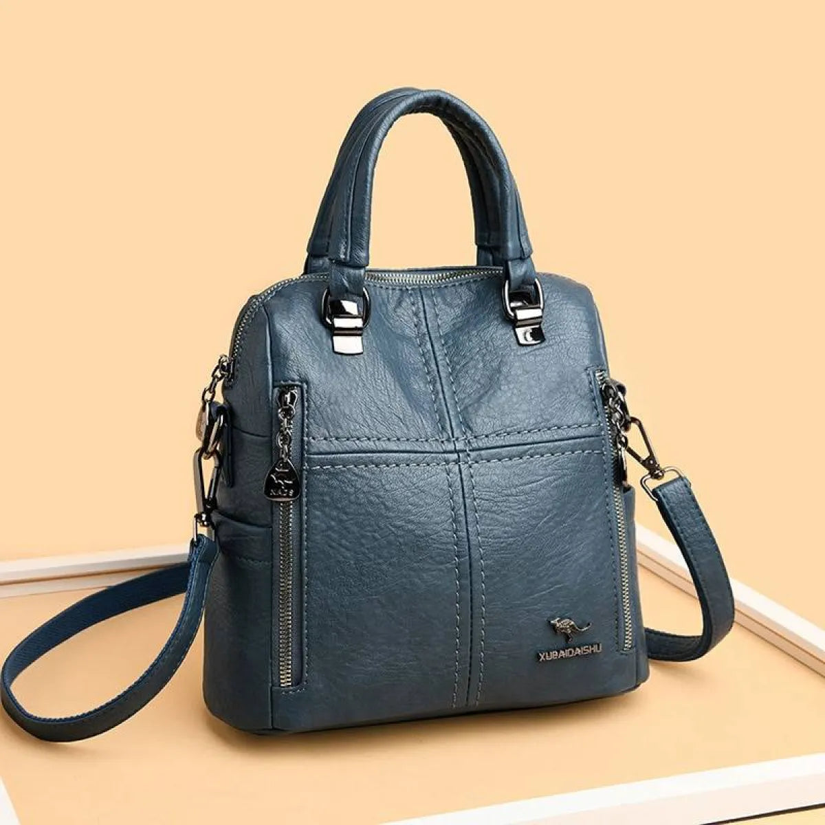 Women's Leather Shoulder Backpack