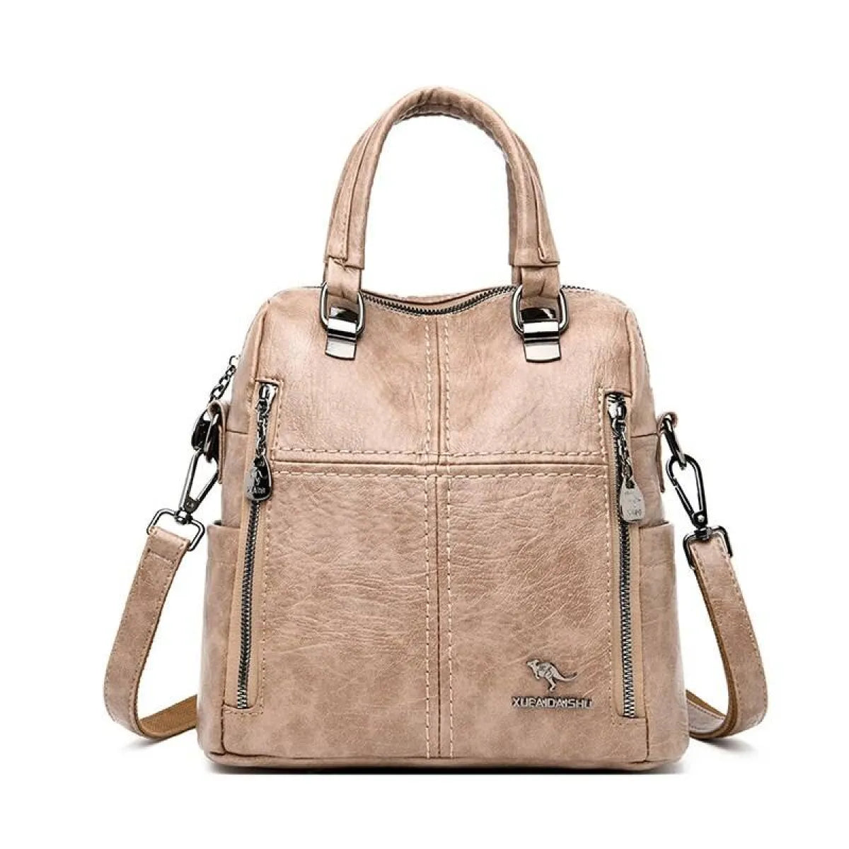 Women's Leather Shoulder Backpack