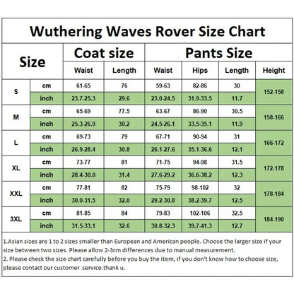 Wuthering Waves Rover Cosplay Costume – Full Set with Wig & Accessories