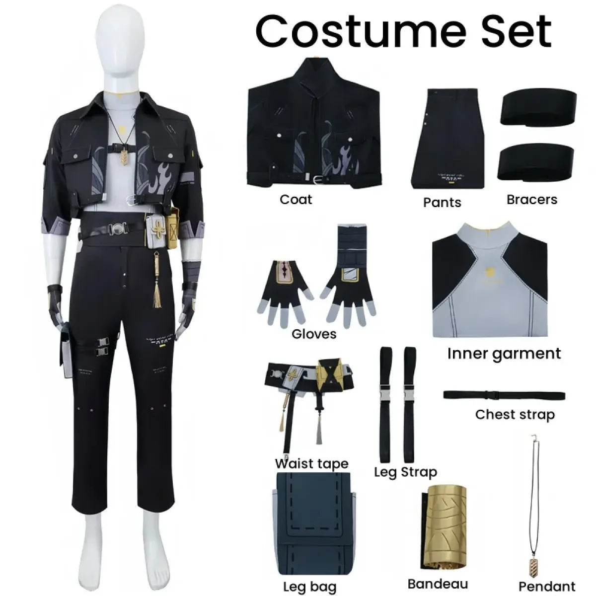 Wuthering Waves Rover Male Cosplay Costume – Full Set with Wig