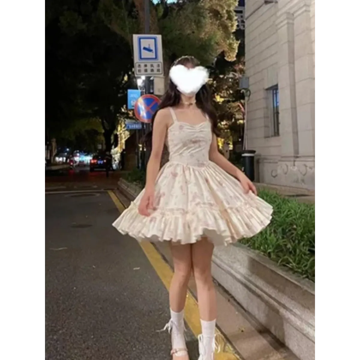 Y2K Sweet Bow Corduroy Top & Floral Dress Set – Gentle Slim Fit