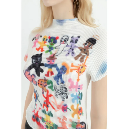 Y2K Graphic Print Women's T-Shirt - Harajuku Korean Fashion O-Neck Tee