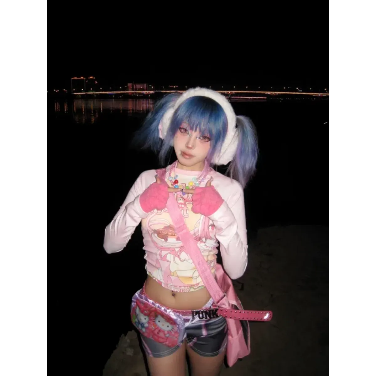 Y2K Harajuku Cartoon Print Slim T-Shirt – Kawaii Women's Streetwear