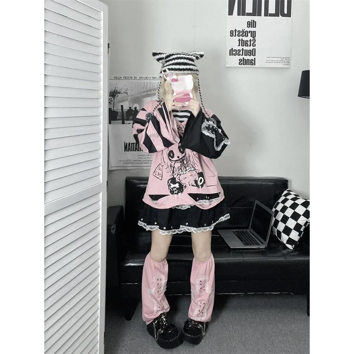 Y2K Japanese Cartoon T-Shirt – Loose Grunge Fairycore Kawaii Top