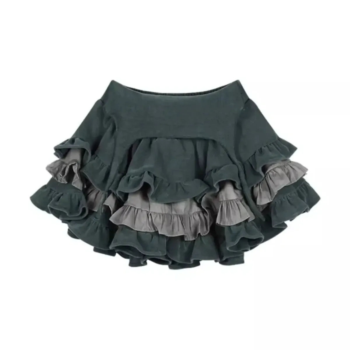 Y2K Kawaii Harajuku Two-Piece Set – Ruffle Skirt & Long Sleeve Top