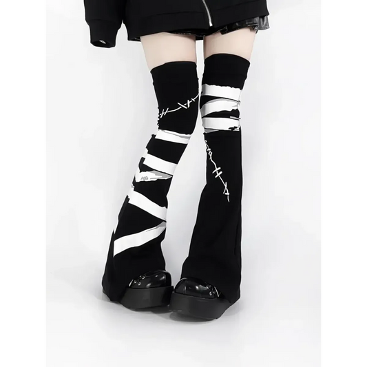 Y2K Kawaii Leg Warmers – Vintage Lolita Thigh High Socks