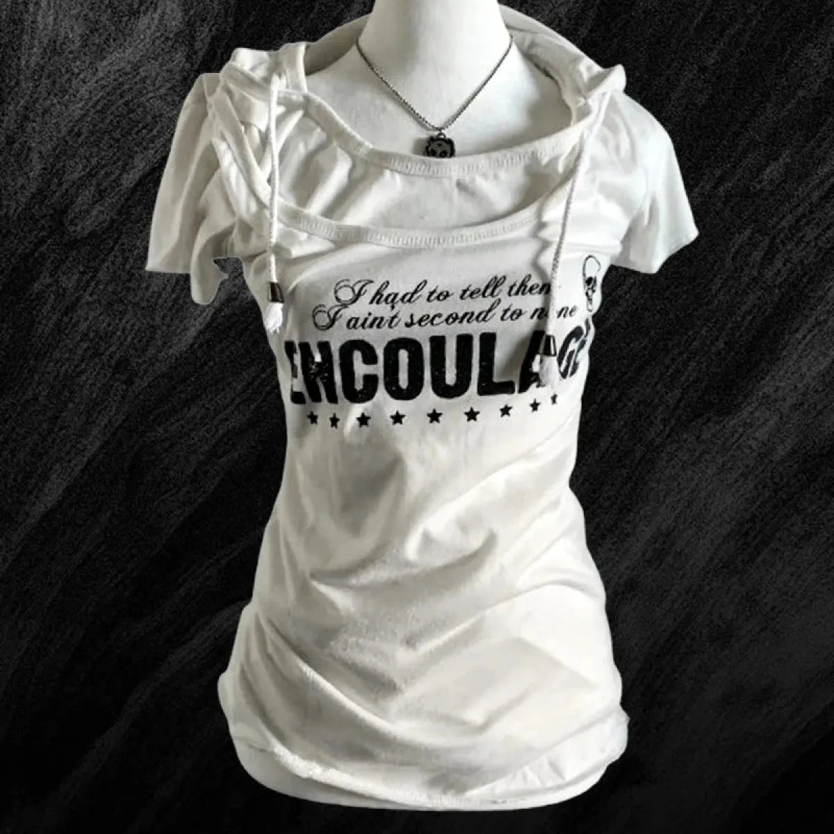 Y2K Punk Grunge T-Shirt – Hooded Slim Fit Retro Tee