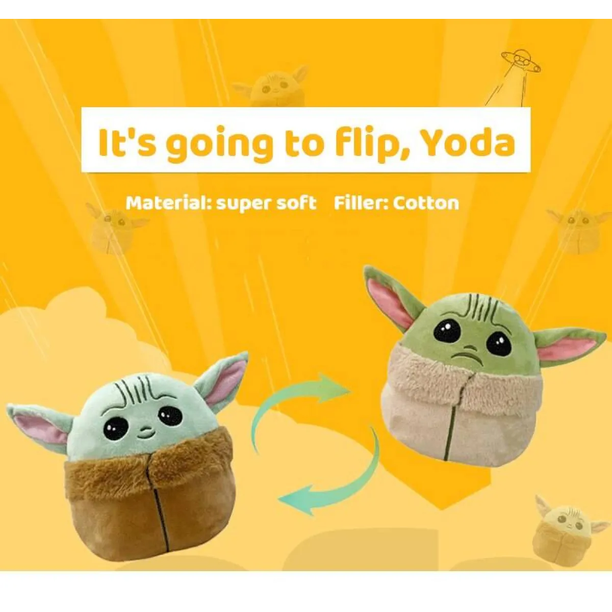 Yoda Reversible Plushie