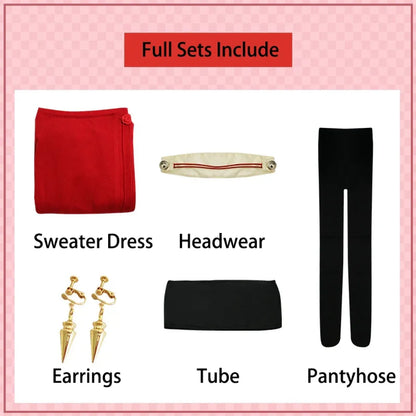 Yor Forger 'Thorn Princess' Cosplay - Sexy Red Sweater Dress